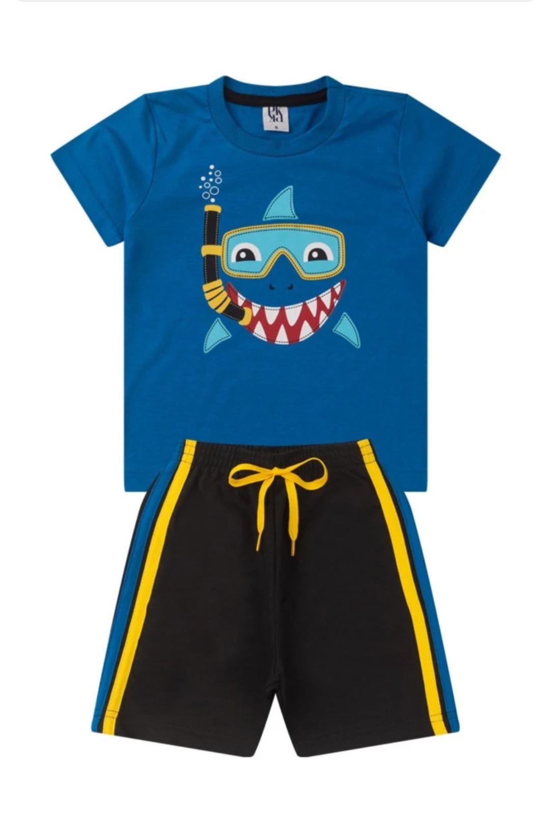 Conjunto Infantil Tubarão Mergulhador